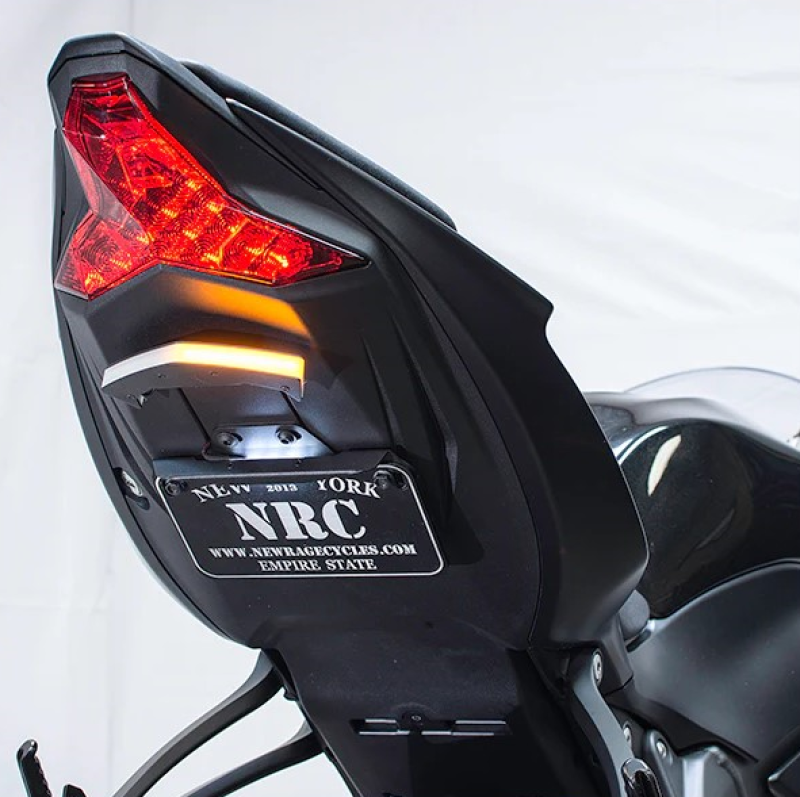 Kawasaki ZX-6R Fender Eliminator - New Rage Cycles - Tucked w/Load EQ - Black - `19-`27